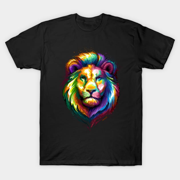 Lion Face T-Shirt by stonemask